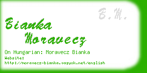 bianka moravecz business card